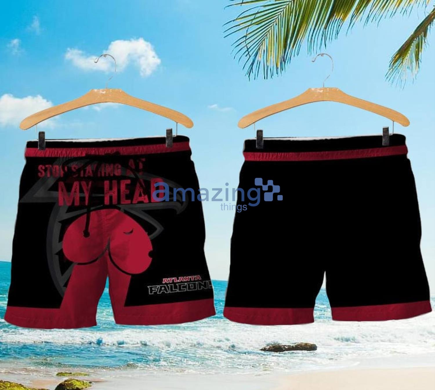 Atlanta Falcons Stop Staring At My Head Dachshund Head Shorts For Sport Fans Product Photo 1