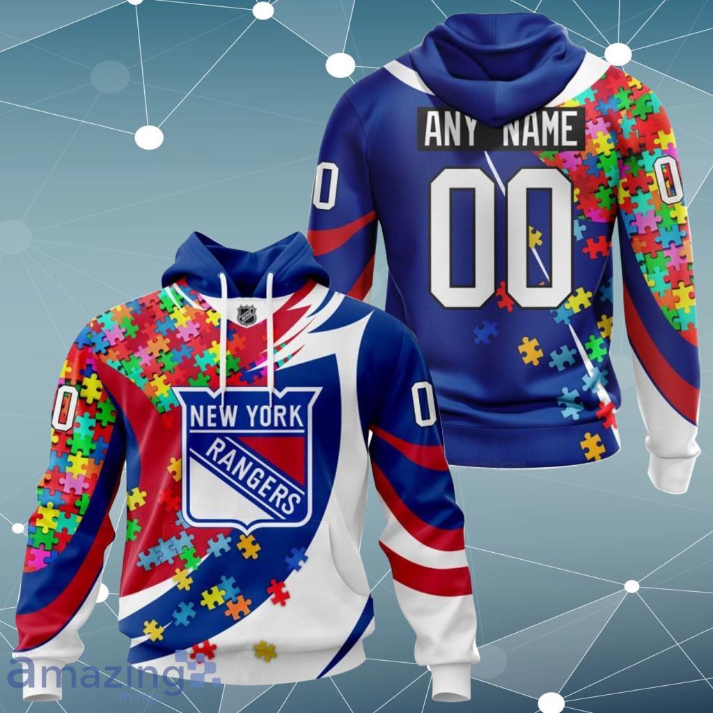 New York Rangers Personalized NHL Gradient All Over Print Hoodie T-Shirt