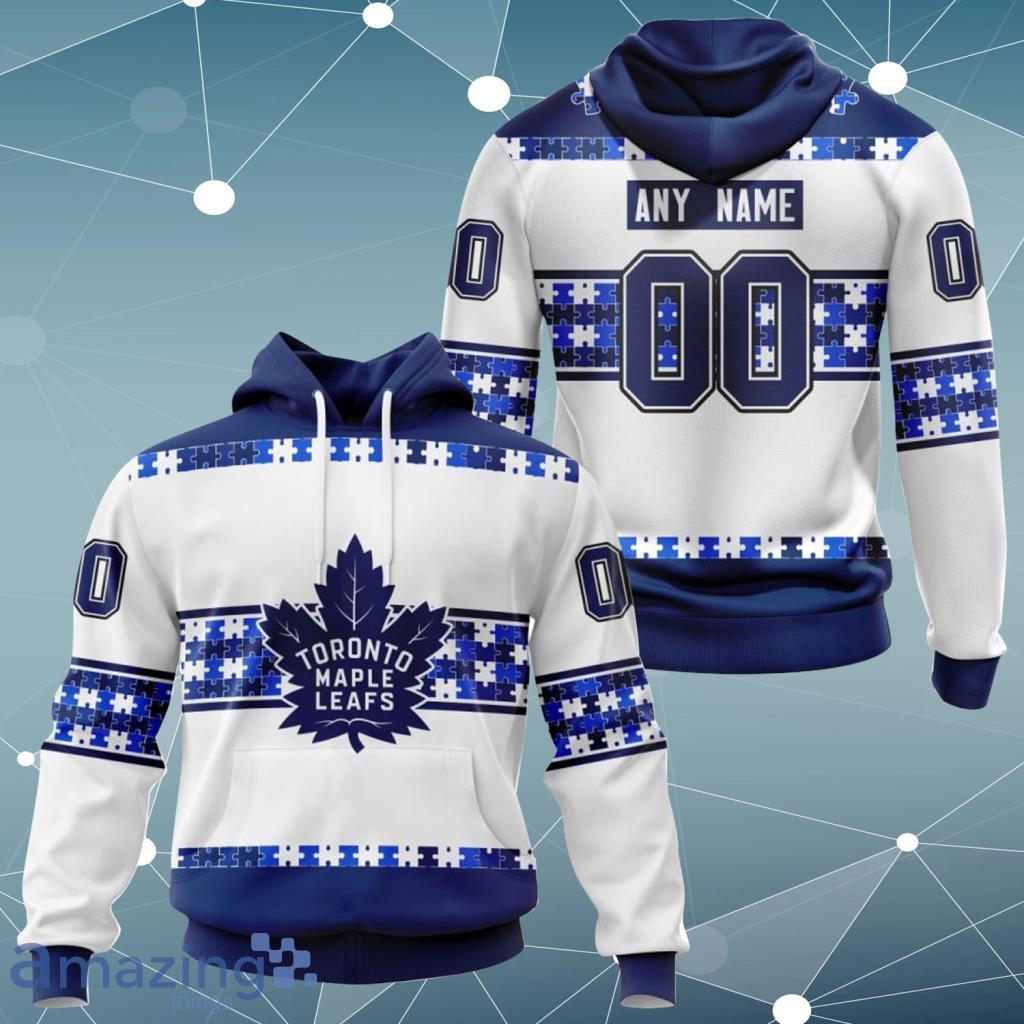 Custom Name And Number NHL Toronto Maple Leafs Hoodie Zip Hoodie