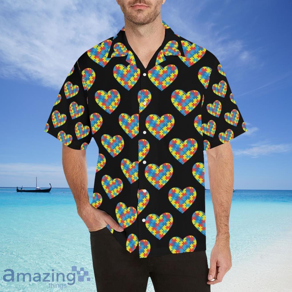 Autism Multiple Heart Design Hawaiian Shirt For Men And Women - Autism Multiple Heart Design Hawaiian Shirt For Men And Women