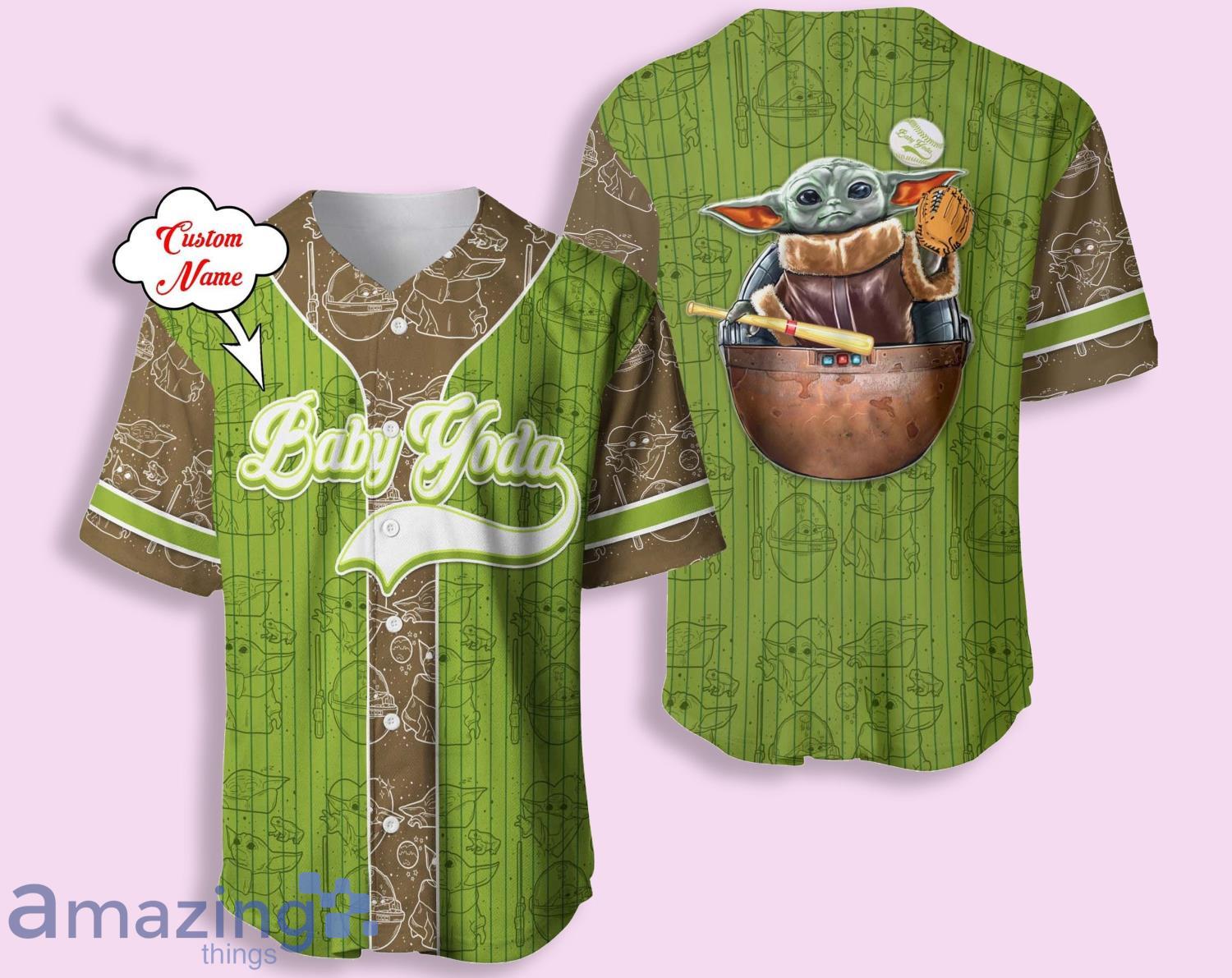 Whataburger Baby Yoda Lover Tropical Baseball Jersey Shirt