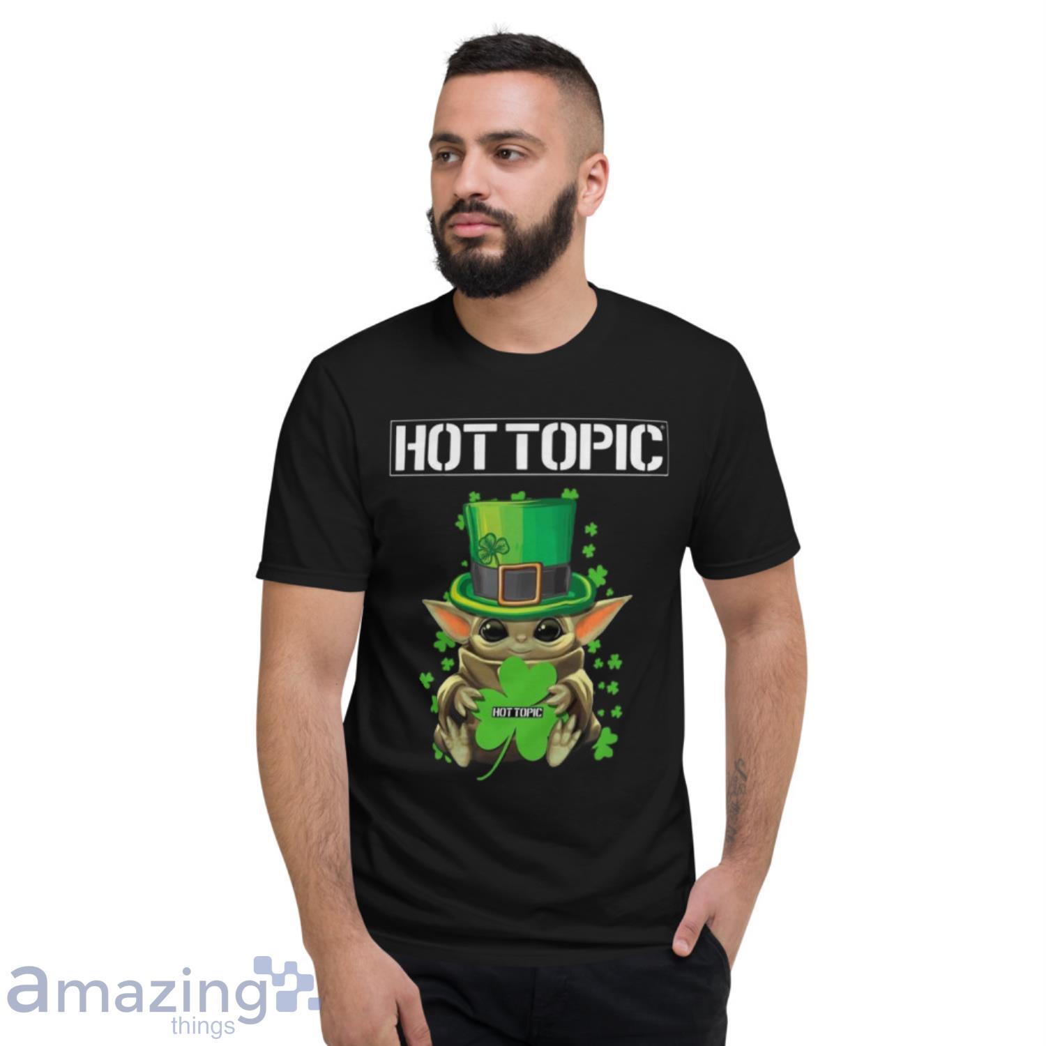 Baby Yoda Hug Hottopic Shamrock St Patrick’s Day Star Wars Shirt image Baby Yoda Hug Hottopic Shamrock St Patrick’s Day Star Wars Shirt - Short Sleeve T-Shirt