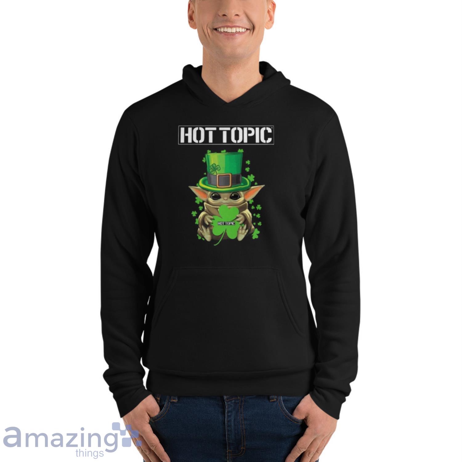 Baby Yoda Hug Hottopic Shamrock St Patrick’s Day Star Wars Shirt image Baby Yoda Hug Hottopic Shamrock St Patrick’s Day Star Wars Shirt - Unisex Fleece Pullover Hoodie