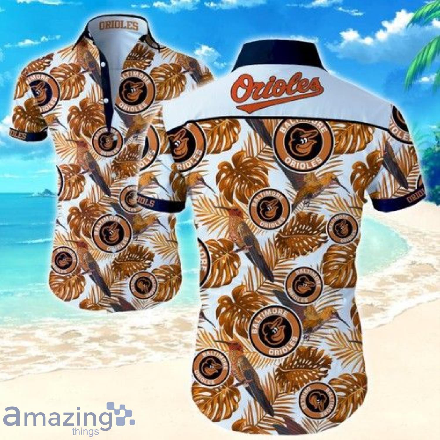 Baltimore Orioles Tropical Hawaiian Shirt