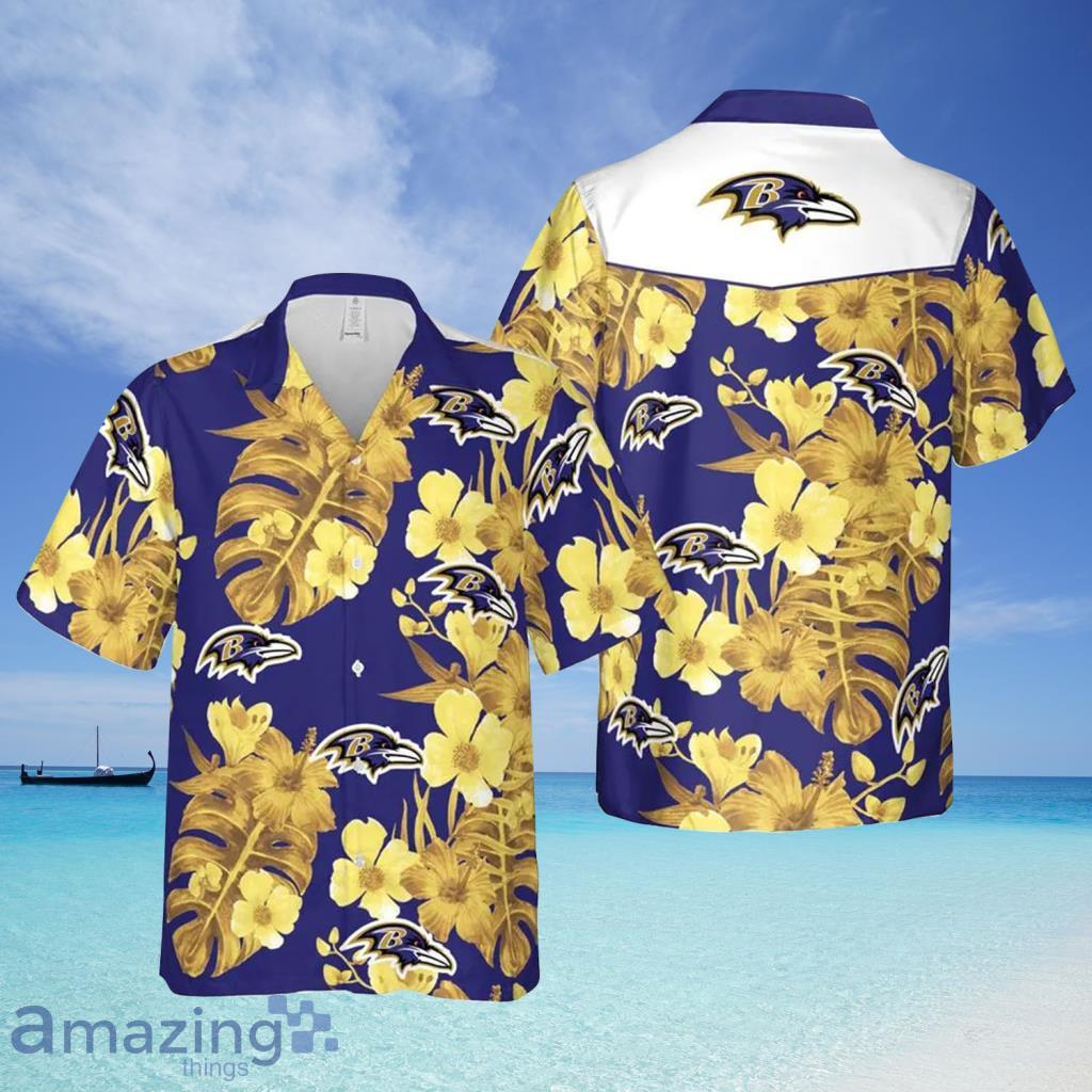 Baltimore Ravens NFL Aloha Tropical Hawaiian Shirt - Baltimore Ravens NFL Aloha Tropical Hawaiian Shirt