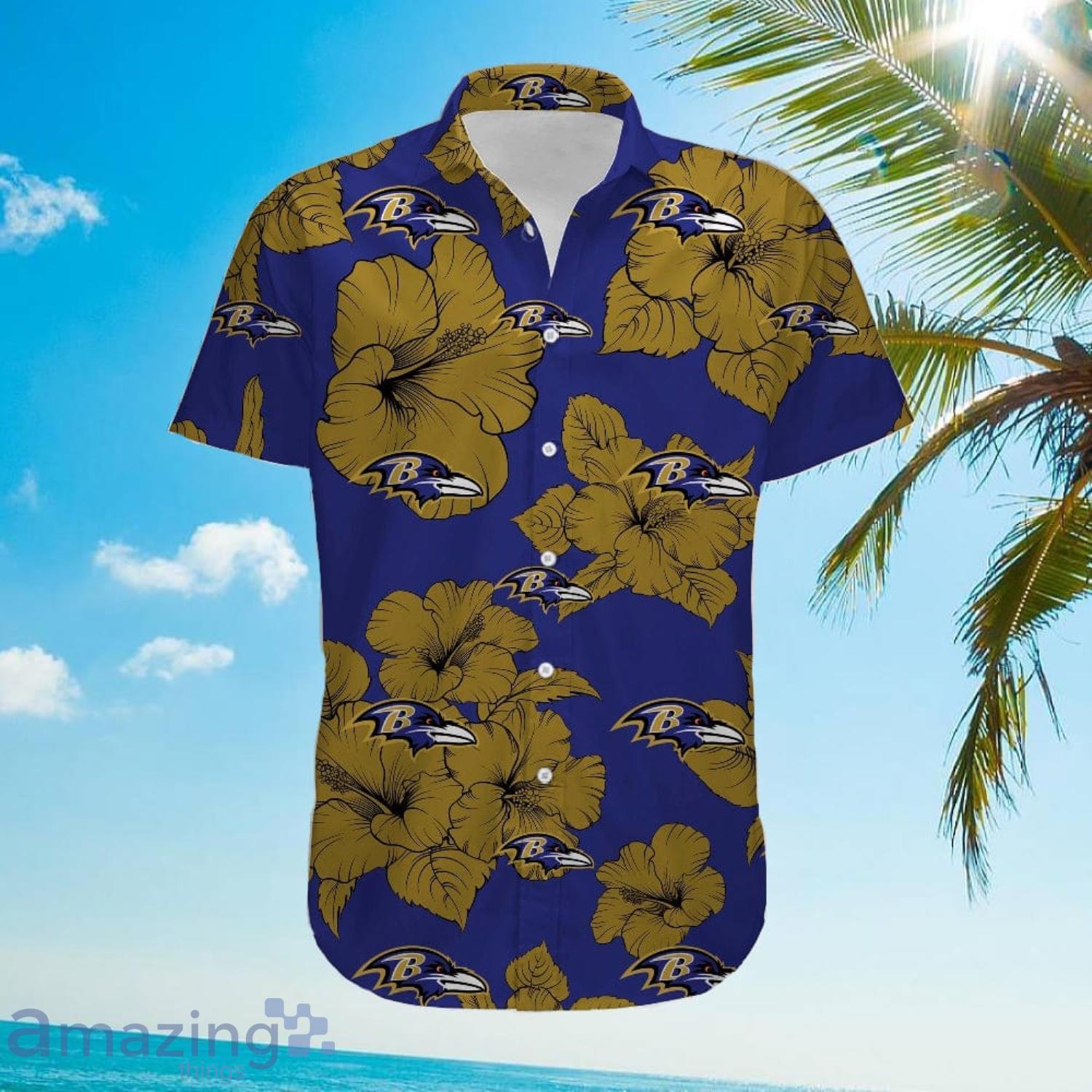 20% OFF Baltimore Ravens Hawaiian Shirt Tropical Flower Short Sleeve – 4  Fan Shop