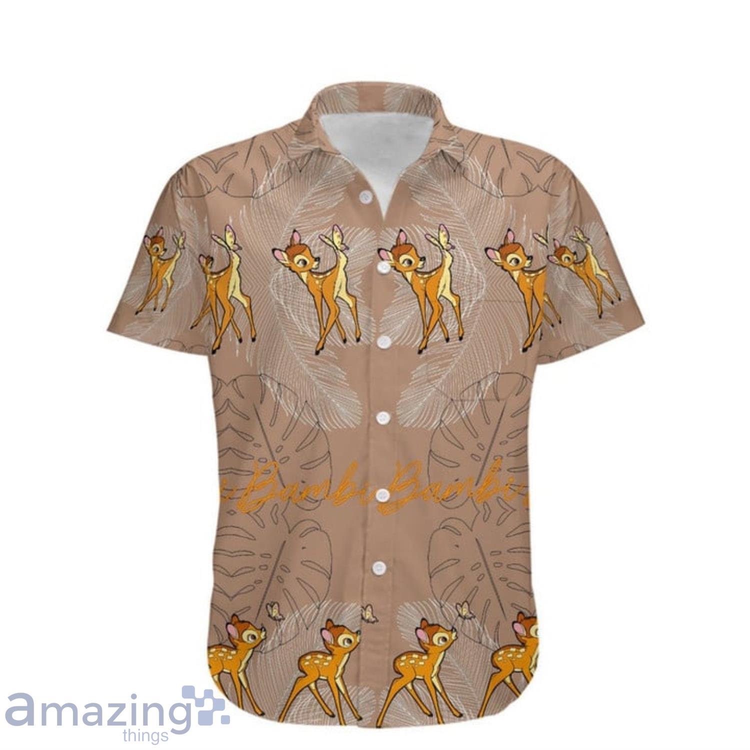 Bambi Feather Pattern Disney Hawaiian Shirt For Men And Women image Bambi Feather Pattern Disney Hawaiian Shirt For Men And Women Product Photo 2