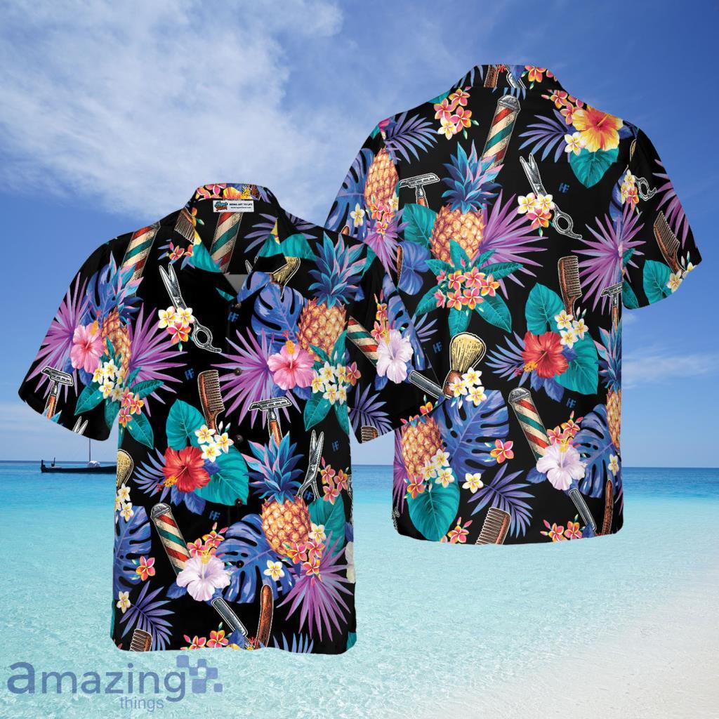 Barber Tools & The Tropical Leaves Hawaiian Shirt For Men And Women - Barber Tools & The Tropical Leaves Hawaiian Shirt For Men And Women
