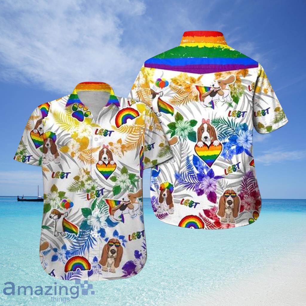 Basset Hound Lgbt  Hawaiian Shirt For Men And Women - Basset Hound Lgbt  Hawaiian Shirt For Men And Women