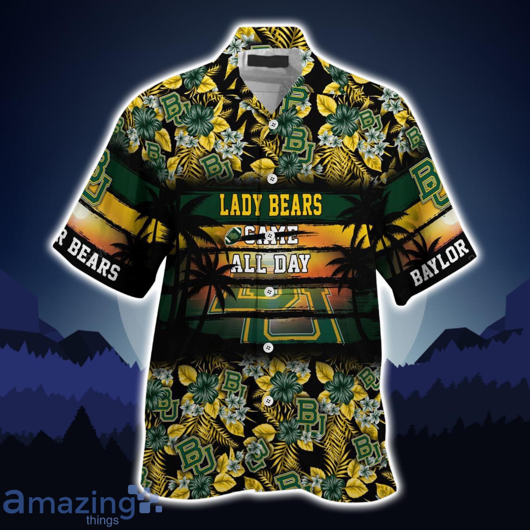 Baylor Bears Came All Day Flower Hawaiian Shirt image Baylor Bears Came All Day Flower Hawaiian Shirt Product Photo 3