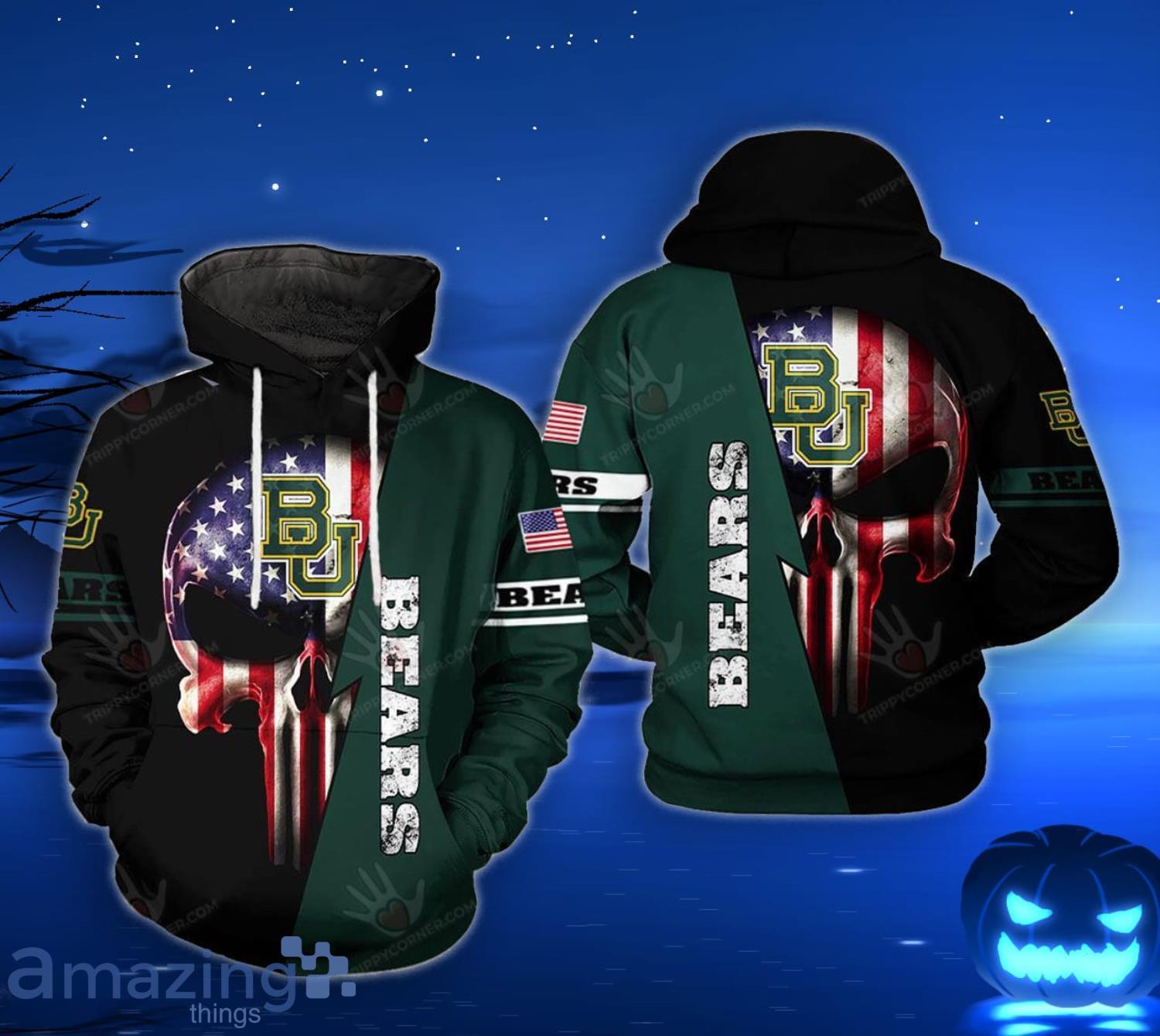 Baylor Bears NCAA Football US Flag Skull 3D Hoodie For Men And Women Product Photo 1 Baylor Bears NCAA Football US Flag Skull 3D Hoodie For Men And Women Product Photo 1