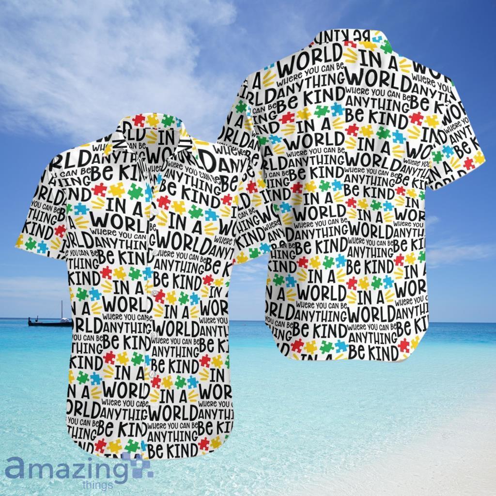 Be Kind Autism Multicolor Puzzle Aloha Hawaiian Shirt For Men And Women - Be Kind Autism Multicolor Puzzle Aloha Hawaiian Shirt For Men And Women