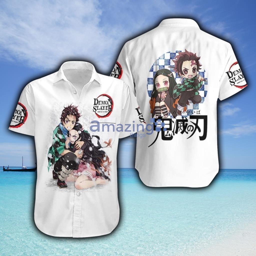 Kimetsu no Yaiba Anime Tanjiro Nezuko T-Shirt Fleece Blanket