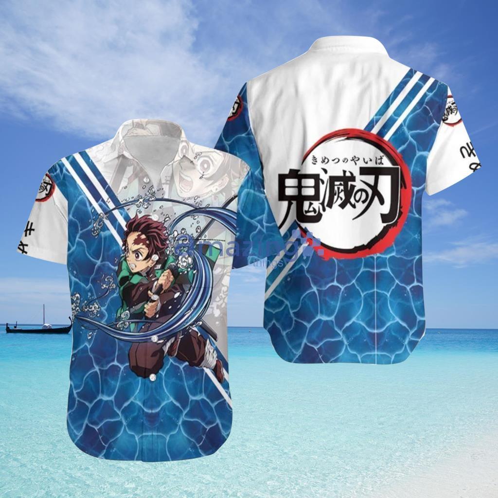 Beach Shirt Kimetsu No Yaiba Kamado Tanjiro  Anime Hawaiian Shirt - Beach Shirt Kimetsu No Yaiba Kamado Tanjiro  Anime Hawaiian Shirt