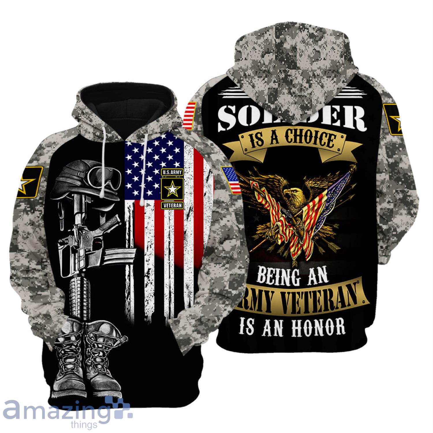 Being An Army Veteran Is An Honor Us Army 3D Hoodie Product Photo 1
