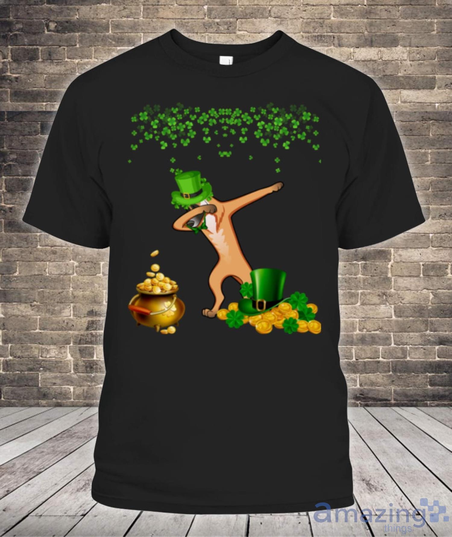 Belgian Shepherd Dabbing St Patricks Day Dog Shirt Product Photo 1