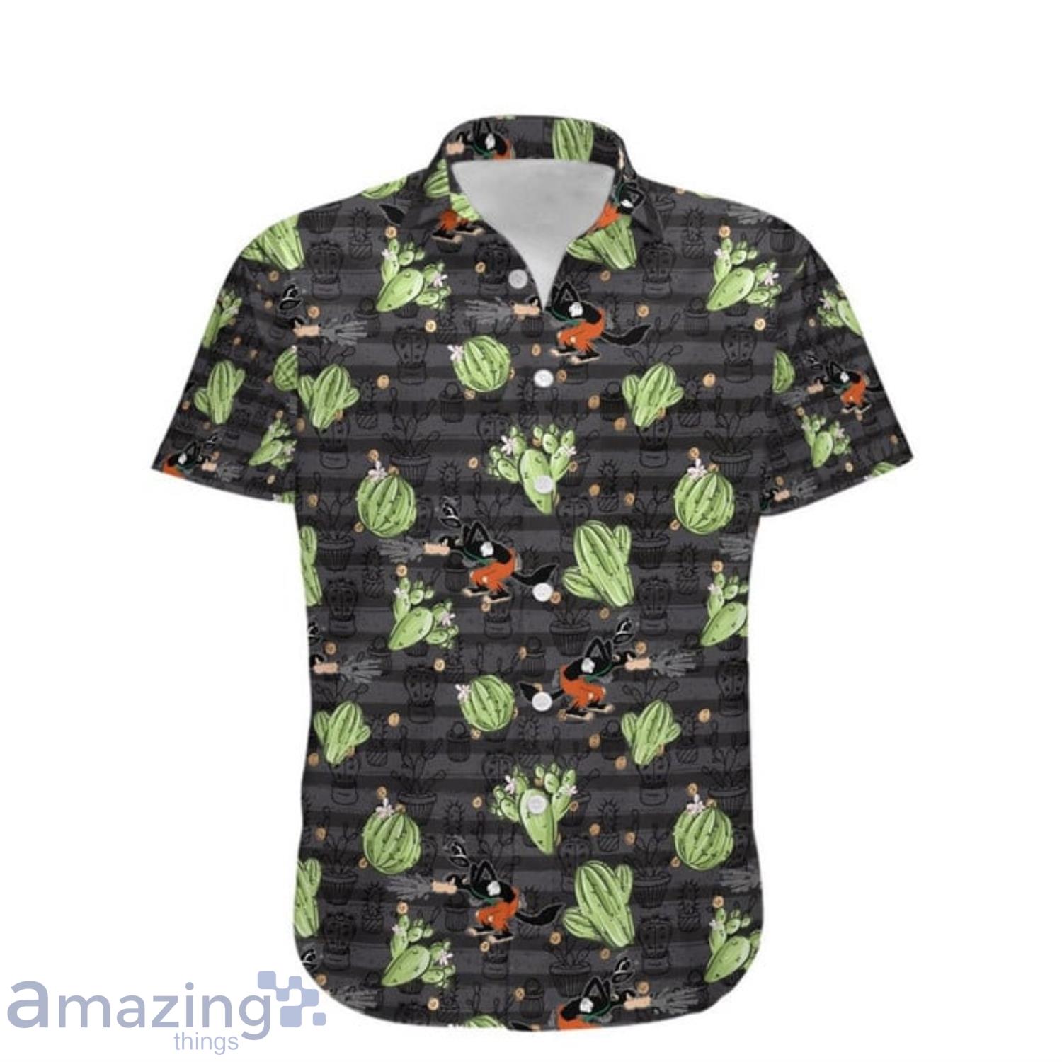 Big Bad Wolf Disney Cactus Pattern Hawaiian Shirt For Men And Women image Big Bad Wolf Disney Cactus Pattern Hawaiian Shirt For Men And Women Product Photo 2