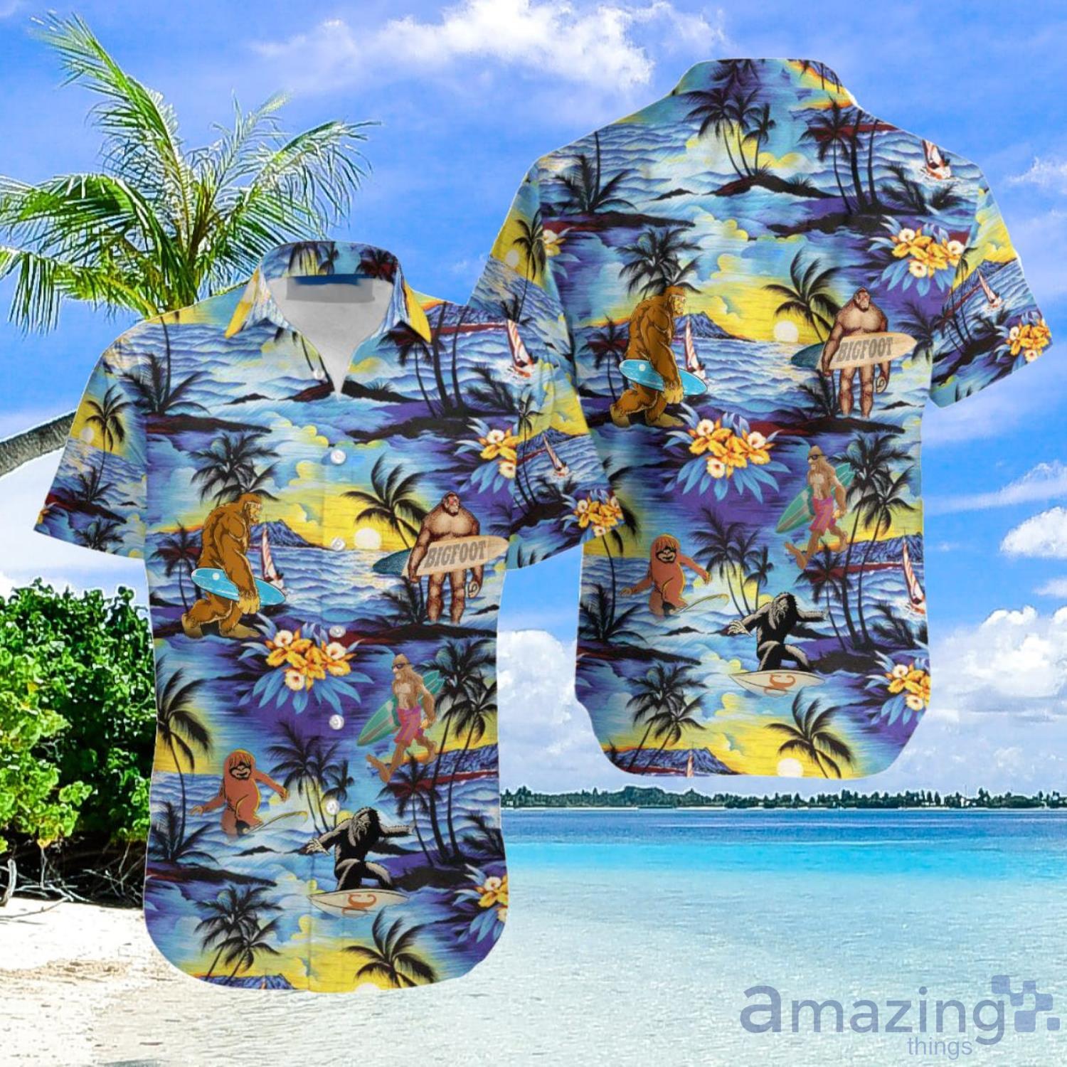 Bigfoot Coconut Pattern Aloha Gift For Summer Hawaiian Shirt Men And Women Product Photo 1