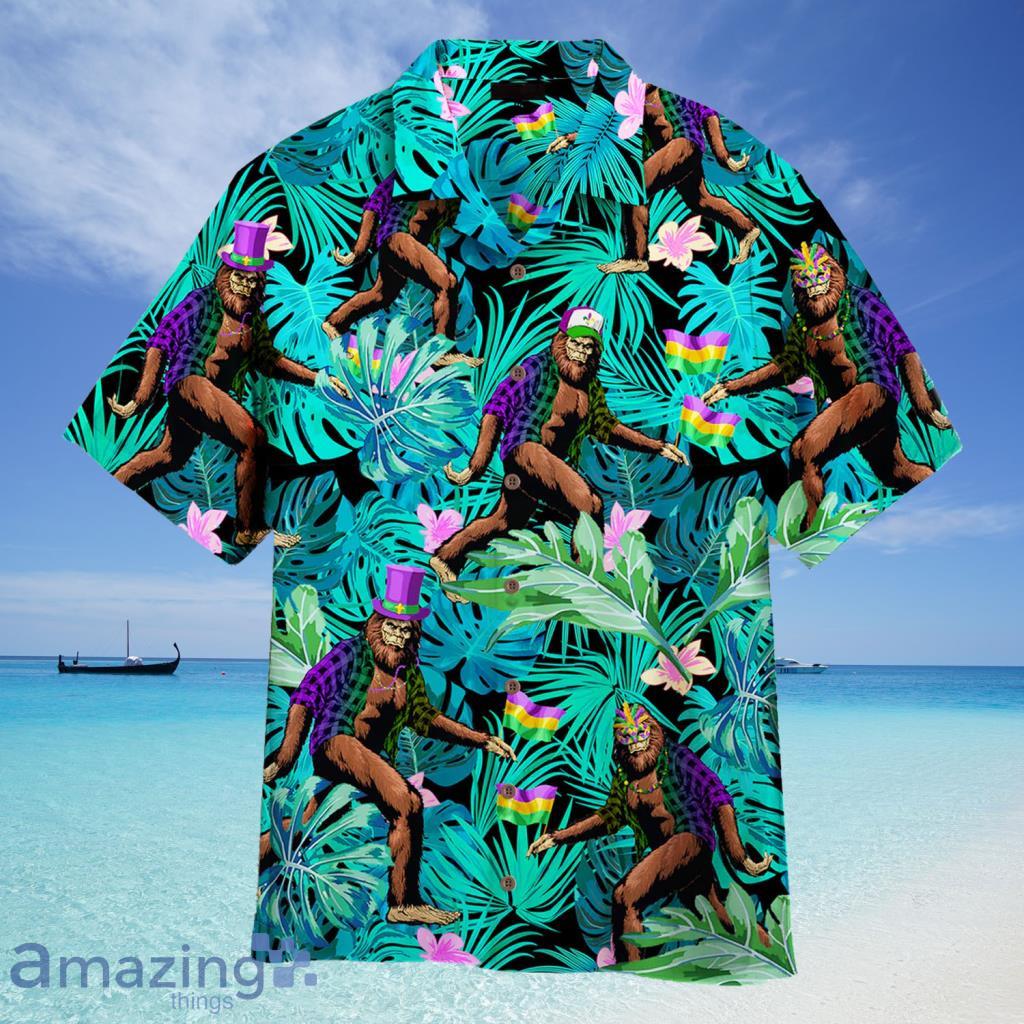 Funny Hula Bigfoot Tropical Hawaiian Plus Size Shirt For Women