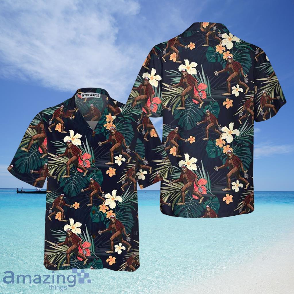 Tropical Sasquatch Halloween Pumpkin Hawaiian Plus Size Shirt For