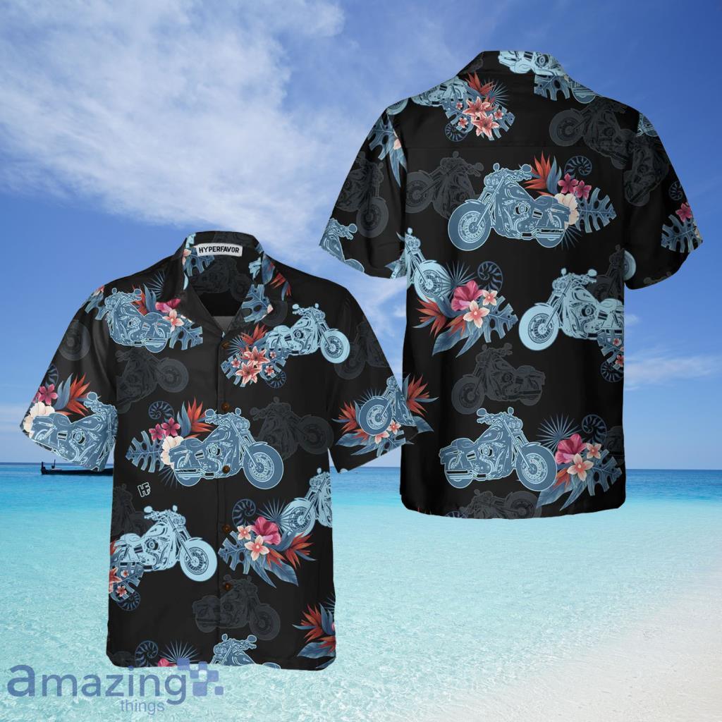 OwlOhh Motorbike Tropical Vintage Hawaiian Shirt | for Men & Women | Adult 