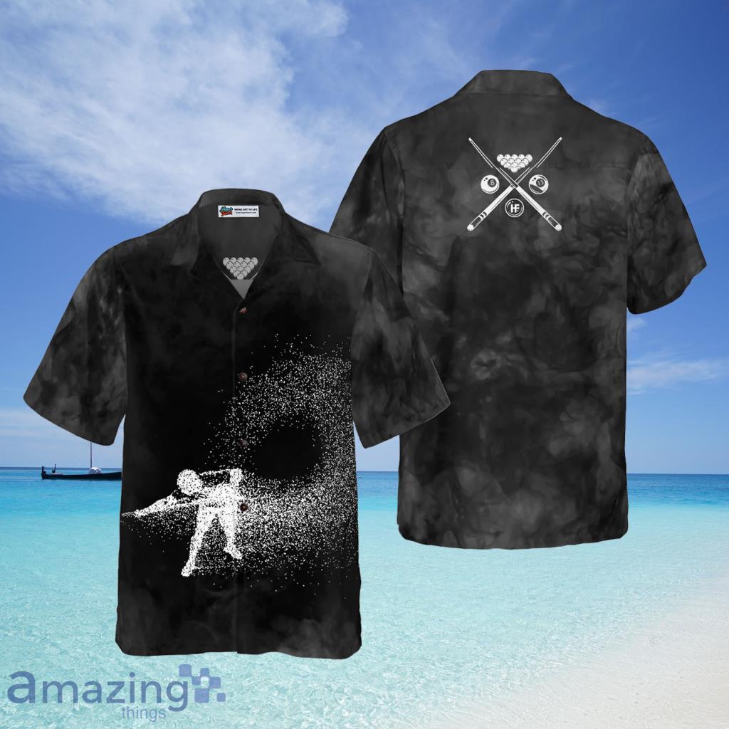 Billiards On Smoke Background Hawaiian Shirt - Billiards On Smoke Background Hawaiian Shirt