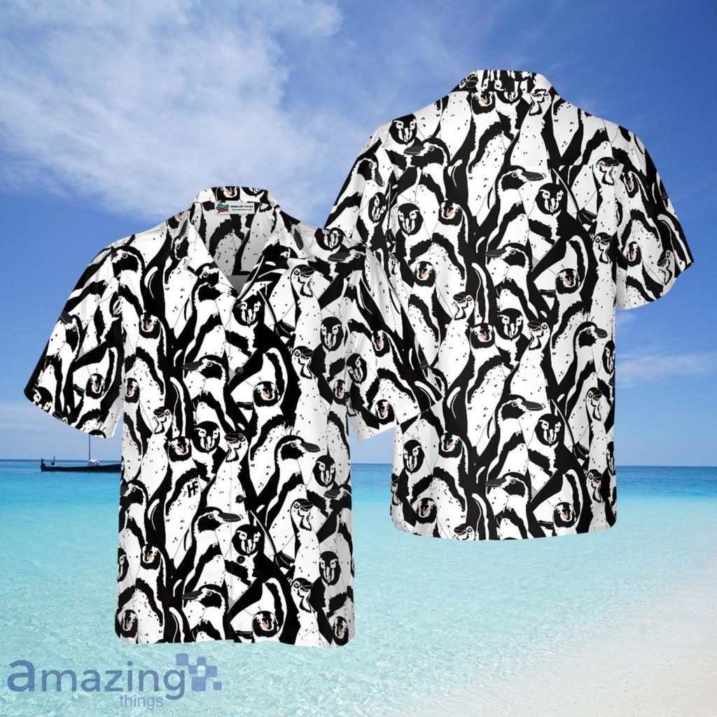 Black And White Penguin  Hawaiian Shirt For Men And Women - Black And White Penguin  Hawaiian Shirt For Men And Women