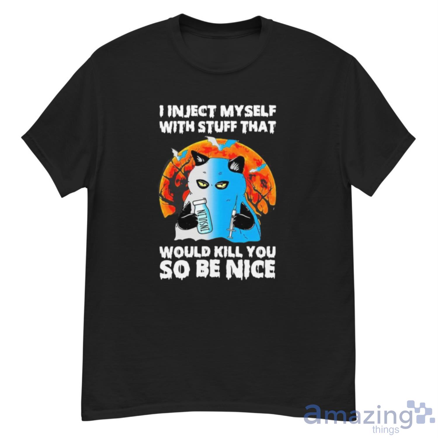 Black Cat Boo I Inject Myself With Stuff That Would Kill You So Be Nice Halloween Shirt - G500 Men’s Classic T-Shirt Black Cat Boo I Inject Myself With Stuff That Would Kill You So Be Nice Halloween Shirt - G500 Men’s Classic T-Shirt