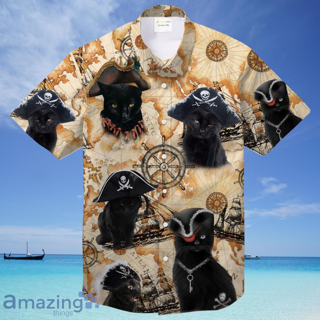 Black Cat Pirate Vintage Hawaiian Shirt For Men And Women - Black Cat Pirate Vintage Hawaiian Shirt For Men And Women