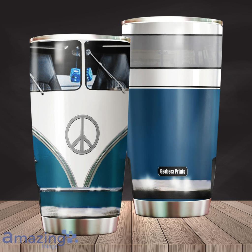 Blue Hippie Bus Stainless Steel Tumbler - Blue Hippie Bus Stainless Steel Tumbler