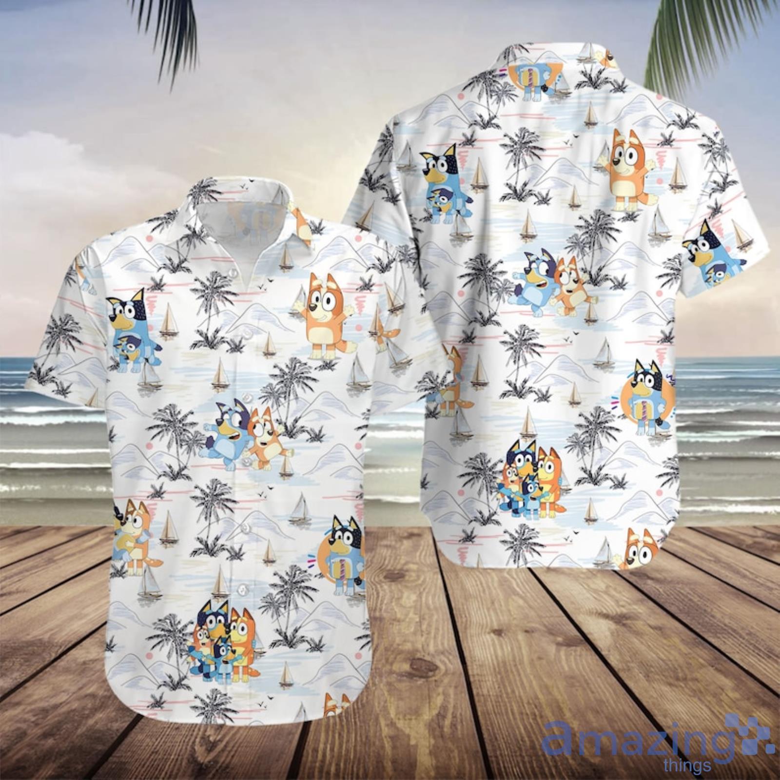 Bluey Bingo And Pineapple Aloha AOP Trending Hawaiian Shirt For Summer  Vacation - YesItCustom