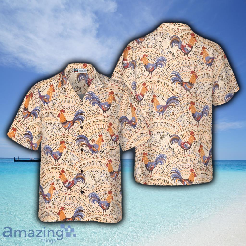 Boho Chicken Pattern Hawaiian Shirt For Men And Women - Boho Chicken Pattern Hawaiian Shirt For Men And Women