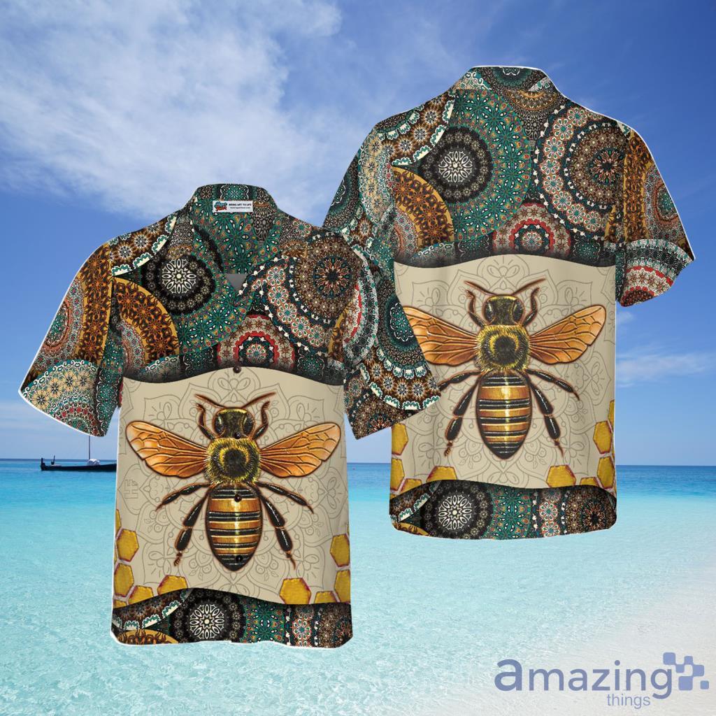 Boho Mandala Bee Hawaiian Shirt For Men And Women - Boho Mandala Bee Hawaiian Shirt For Men And Women