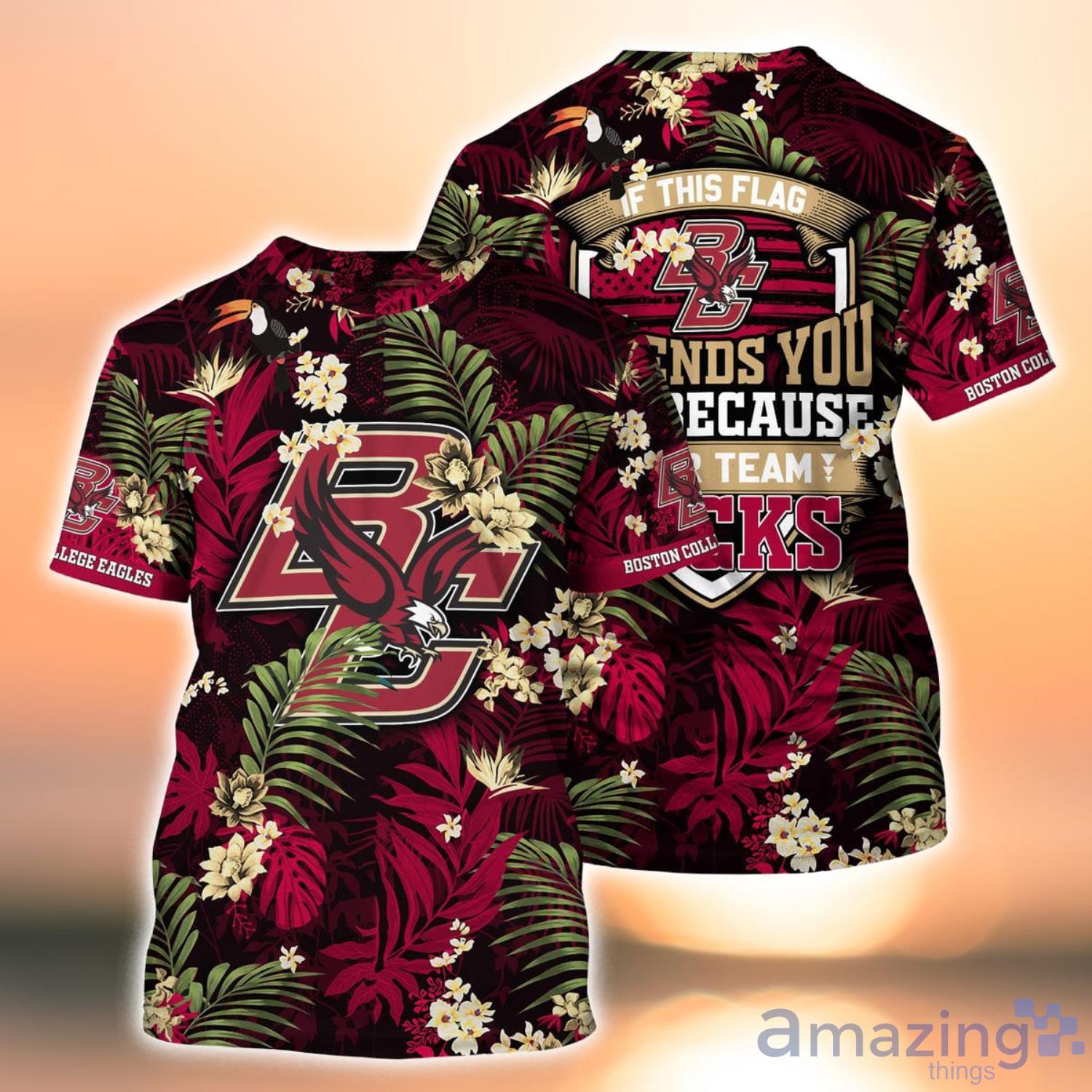 Boston College Eagles Tropical Style Hawaiian Shirt And Shorts For