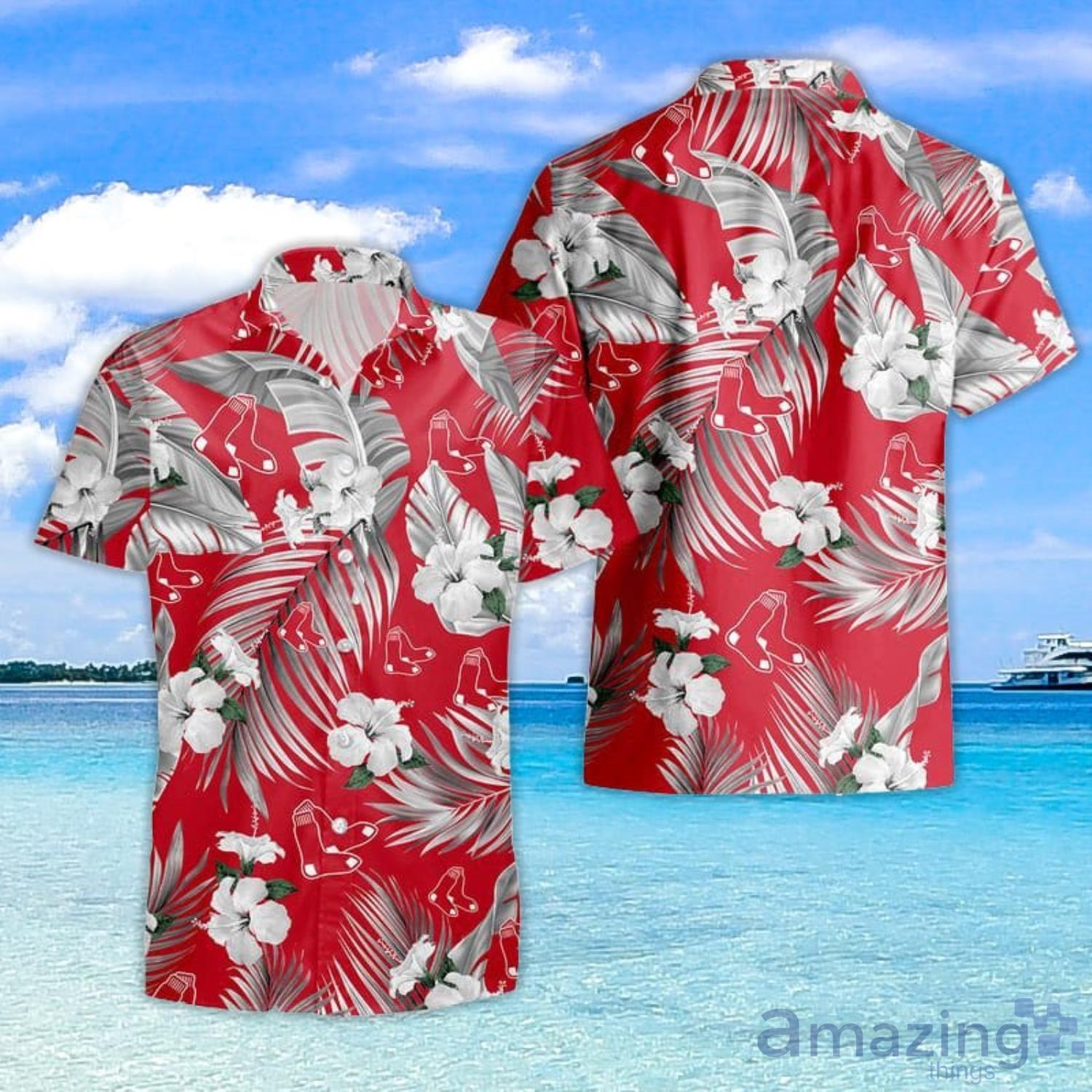 NEW FASHION 2023 Boston Red Sox Hawaiian shirt Tropical flower