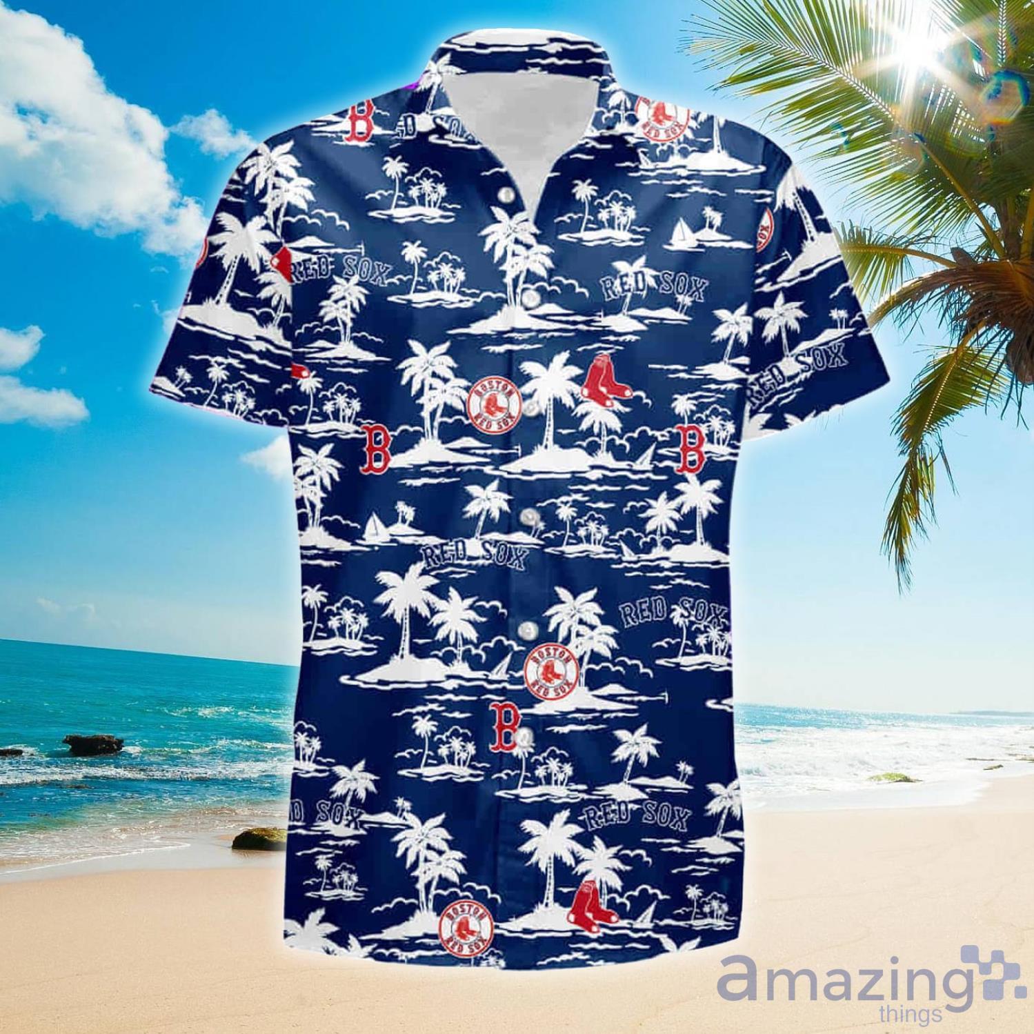 Mlb Boston Red Sox Hawaiian Shirt V3 Summer Button Up Shirt For Men Beach  Wear Short