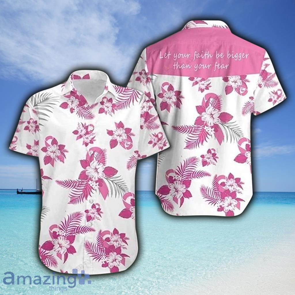 Breast Cancer Support Pattern Beach Included Hawaiian Shirt, - Breast Cancer Support Pattern Beach Included Hawaiian Shirt,