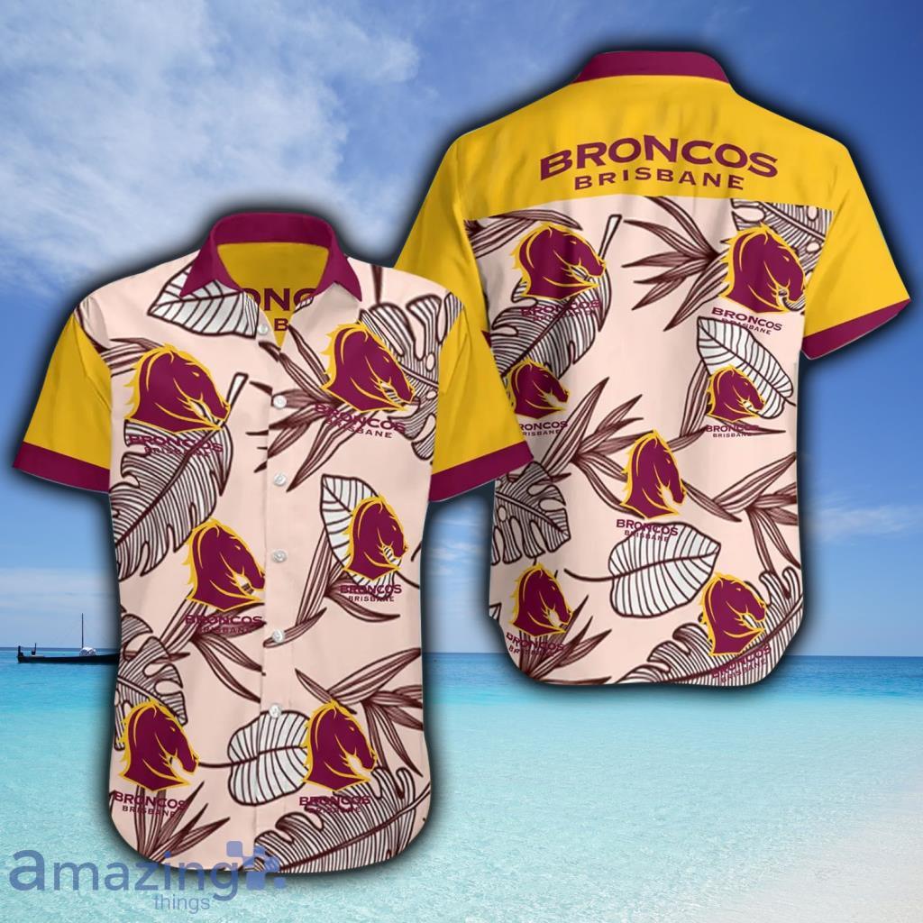 Brisbane Broncos Summer Tropical Hawaiian Shirt - Brisbane Broncos Summer Tropical Hawaiian Shirt