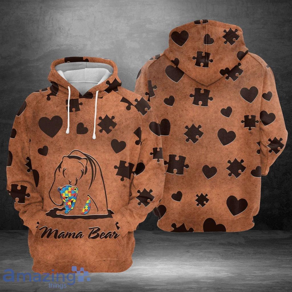Brown Mama Bear Love Autism Awareness Hoodie 3D All Over Print - Brown Mama Bear Love Autism Awareness Hoodie 3D All Over Print Brown Mama Bear Love Autism Awareness Hoodie 3D All Over Print - Brown Mama Bear Love Autism Awareness Hoodie 3D All Over Print
