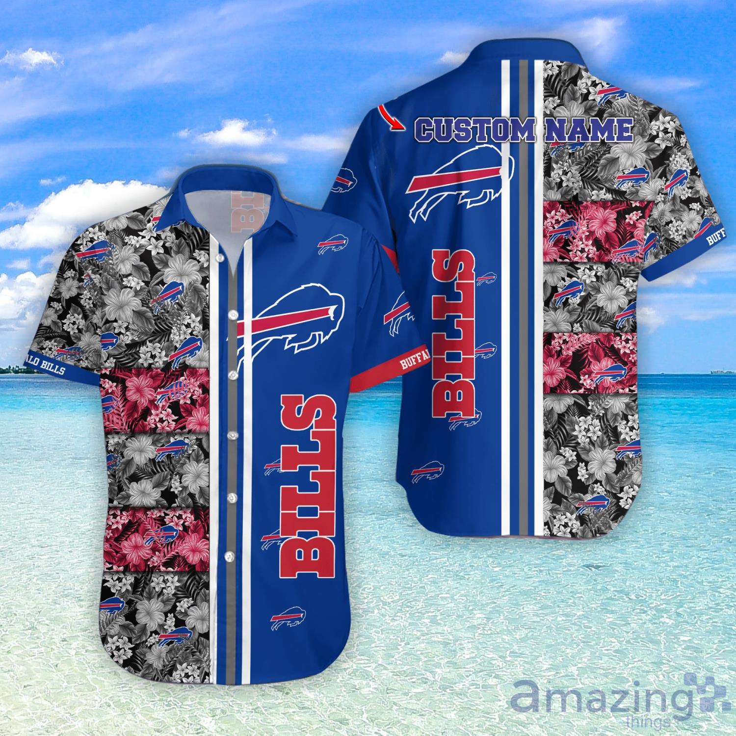 Personalized Name Buffalo Bills NFL Flower Mix Black Summer Football  Hawaiian Shirt - Bring Your Ideas, Thoughts And Imaginations Into Reality  Today