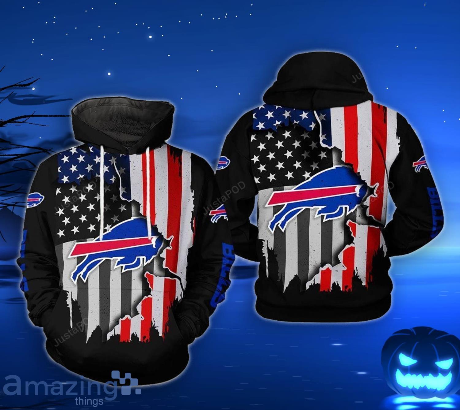 NEW Buffalo Bills Big Logo 3D Hoodie Buffalo Bills Gifts For Men