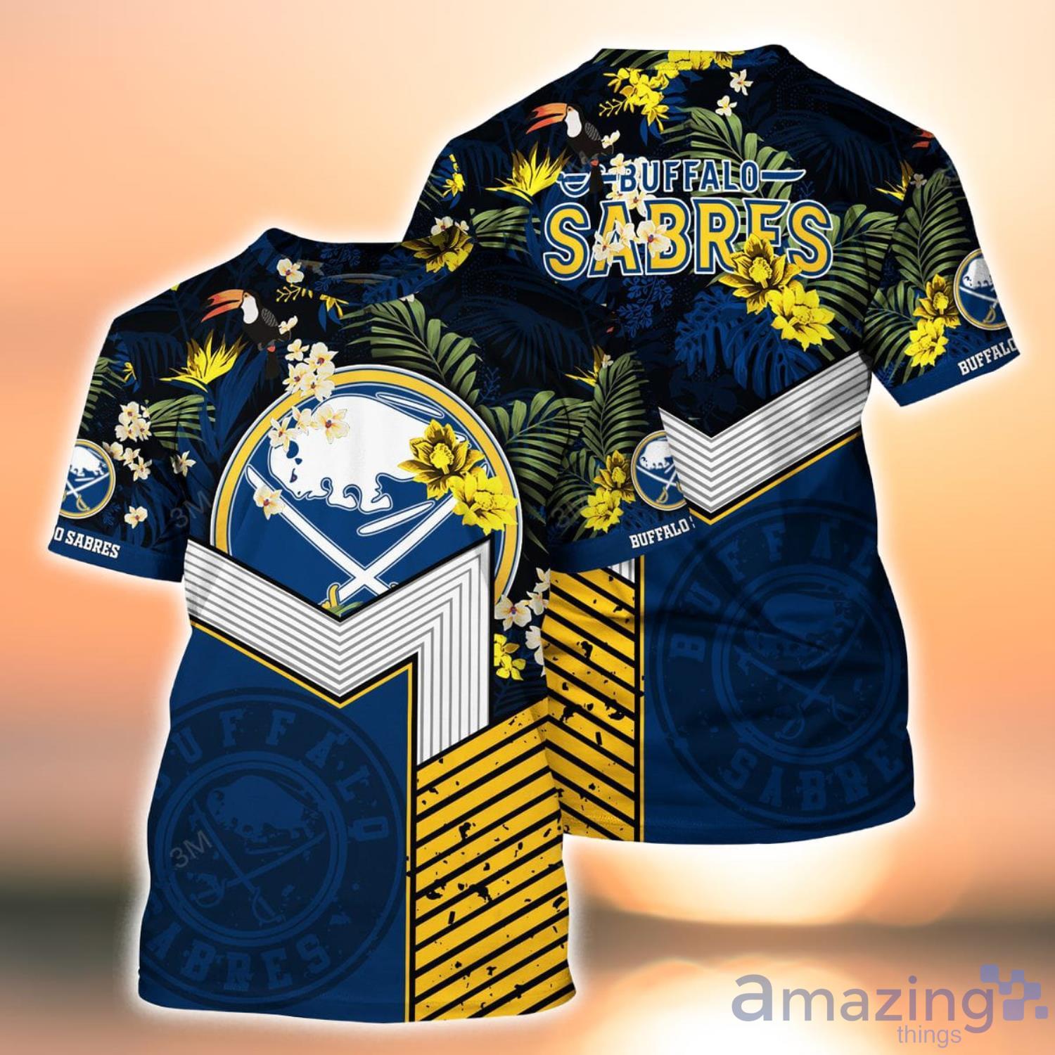 Buffalo Sabres NHL Floral 3D Hawaiian Shirt - Limotees