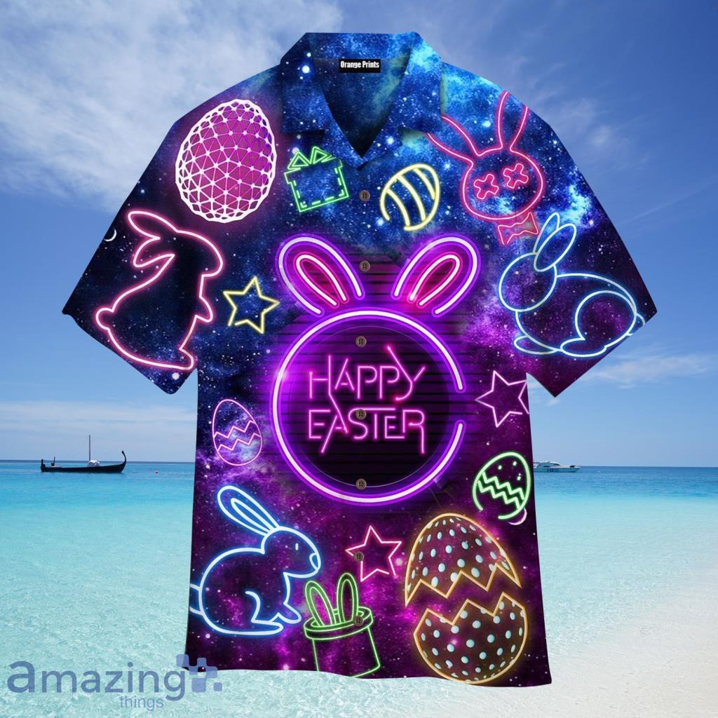 Bunny Eggs Neon Easter Day Hawaiian Shirt For Men And Women - Bunny Eggs Neon Easter Day Hawaiian Shirt For Men And Women