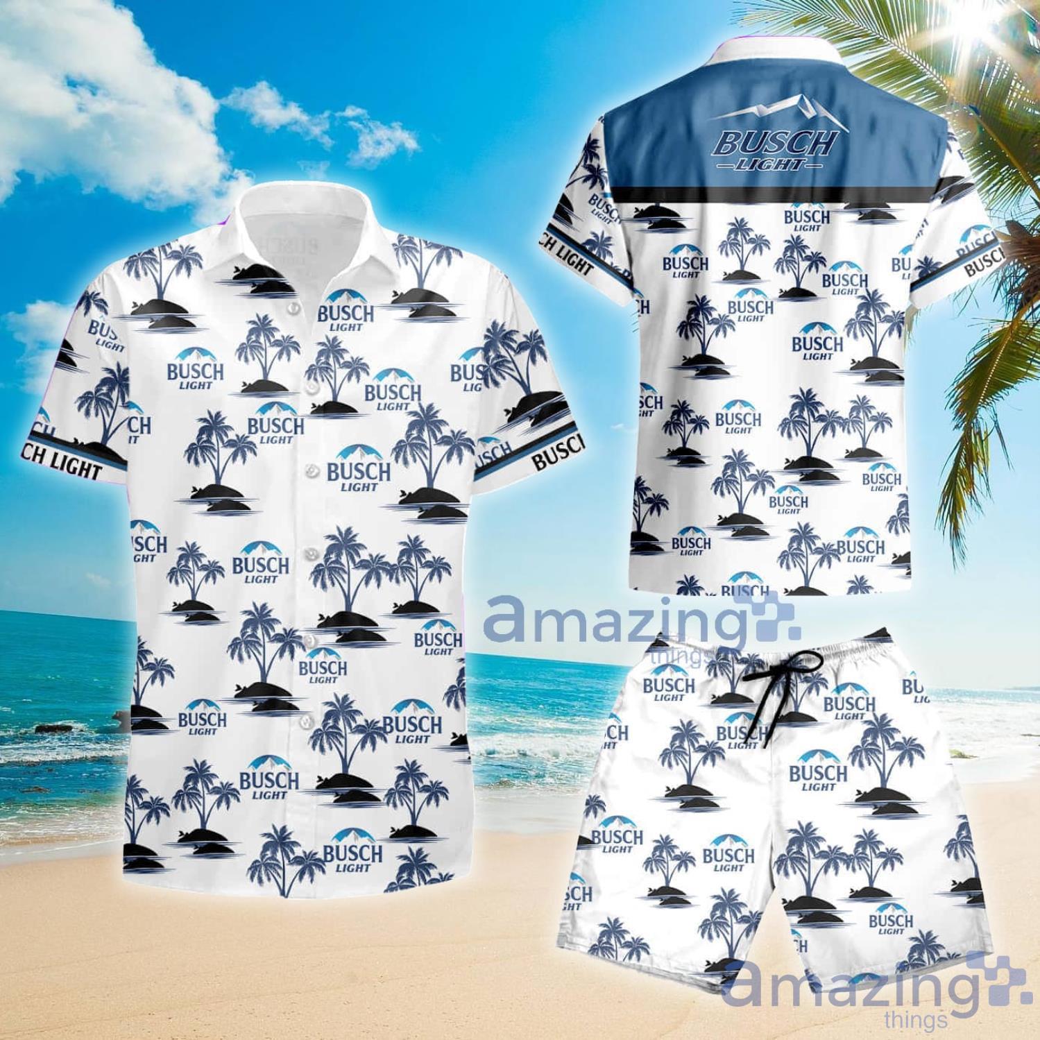 Busch Light Beer Floral Summer Gift Hawaiian Shirt And Shorts image Busch Light Beer Floral Summer Gift Hawaiian Shirt And Shorts Product Photo 2