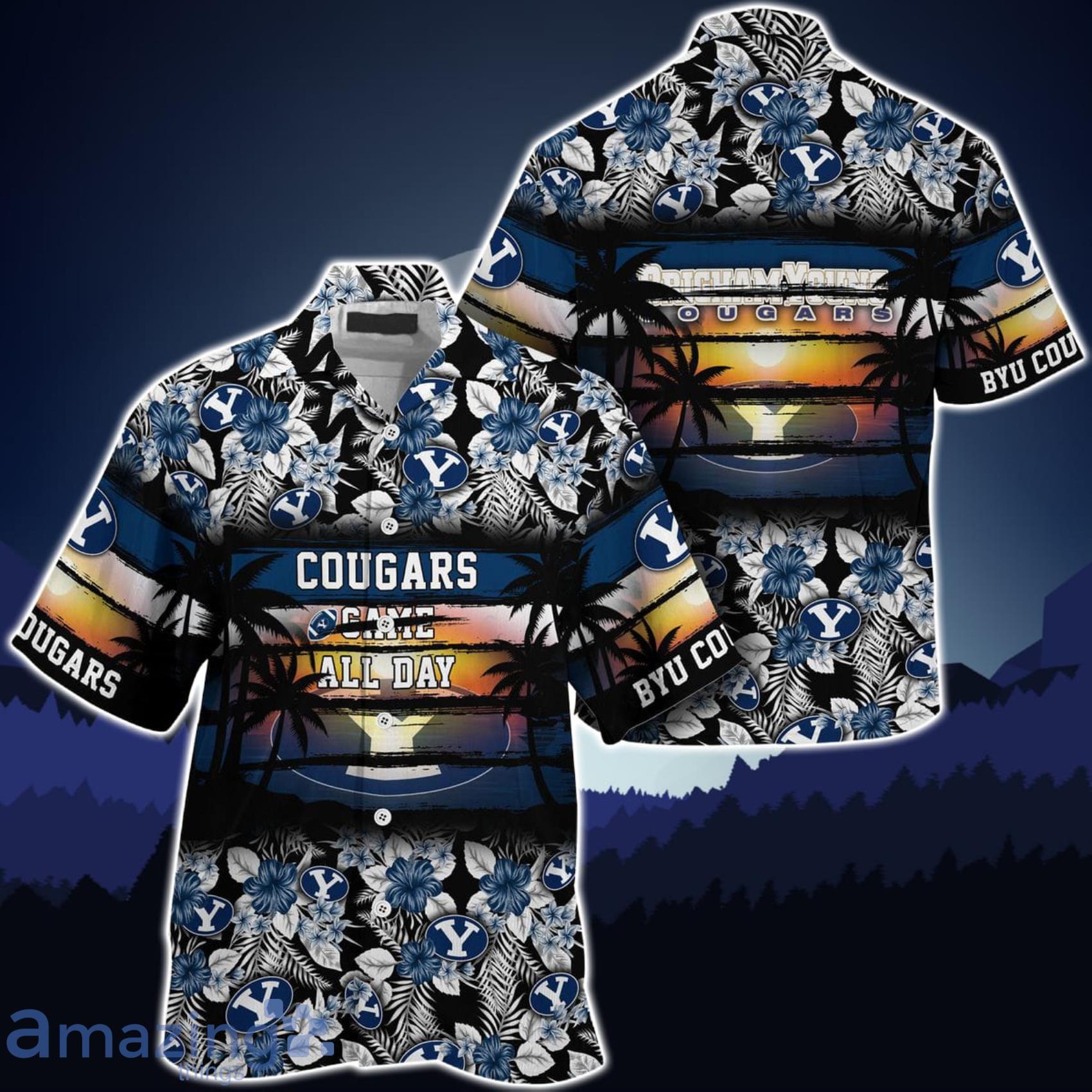 BYU Cougars Came All Day Flower Hawaiian Shirt Product Photo 1