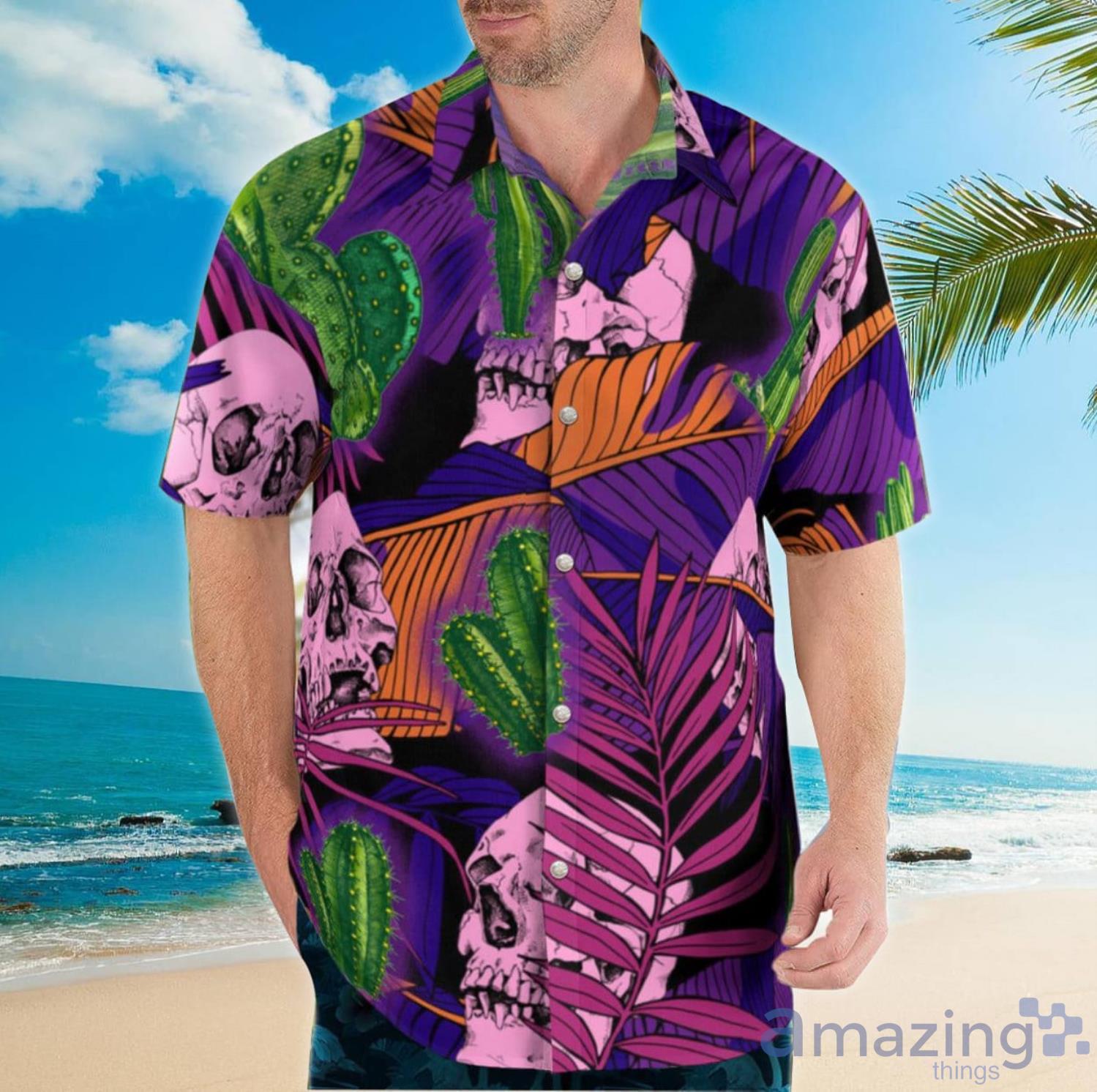 Cactus Skulls Aloha Happy Summer Hawaiian Shirt For Men And Women Product Photo 1