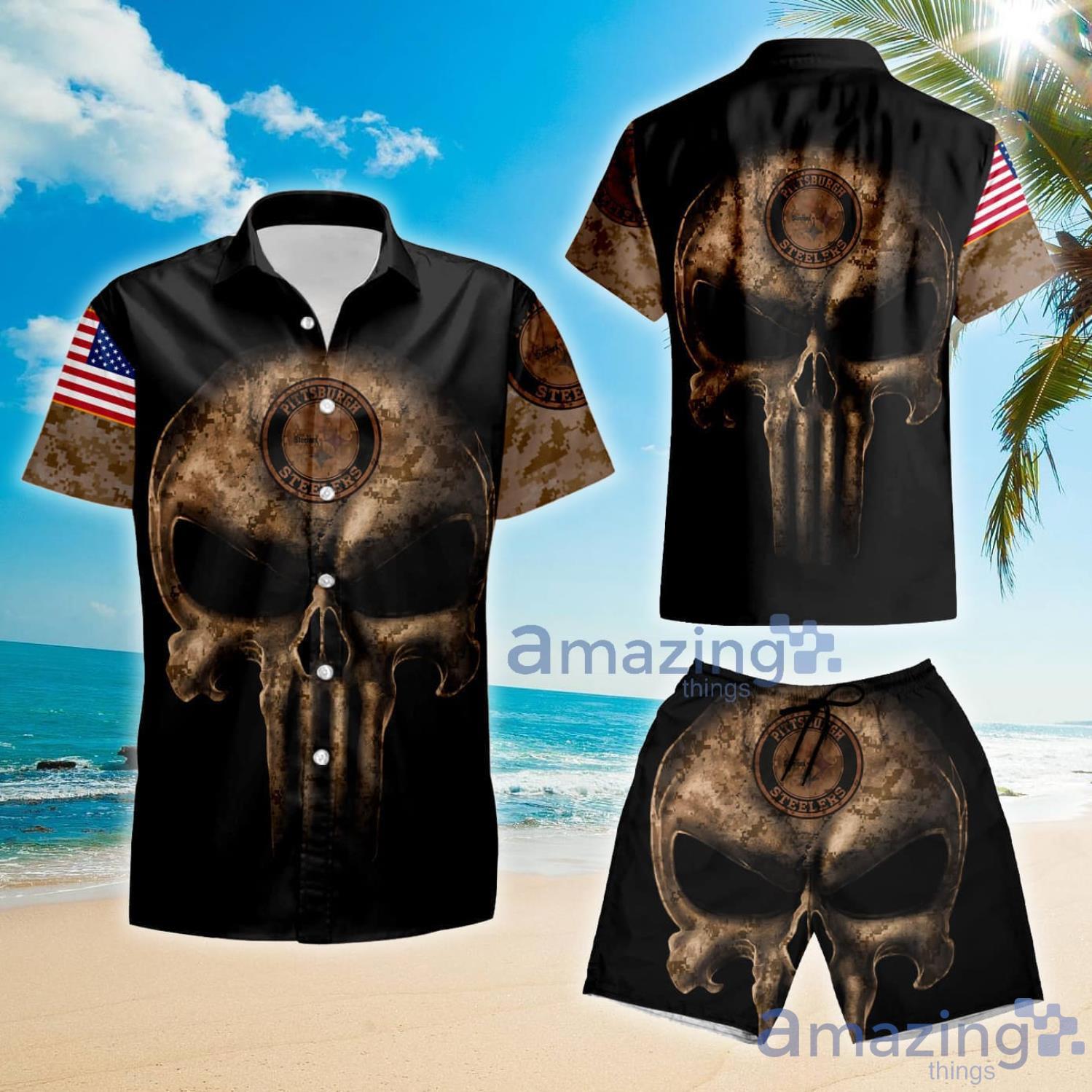 Steelers Tropical Shirt Skull Cheap Steelers Gifts For Men