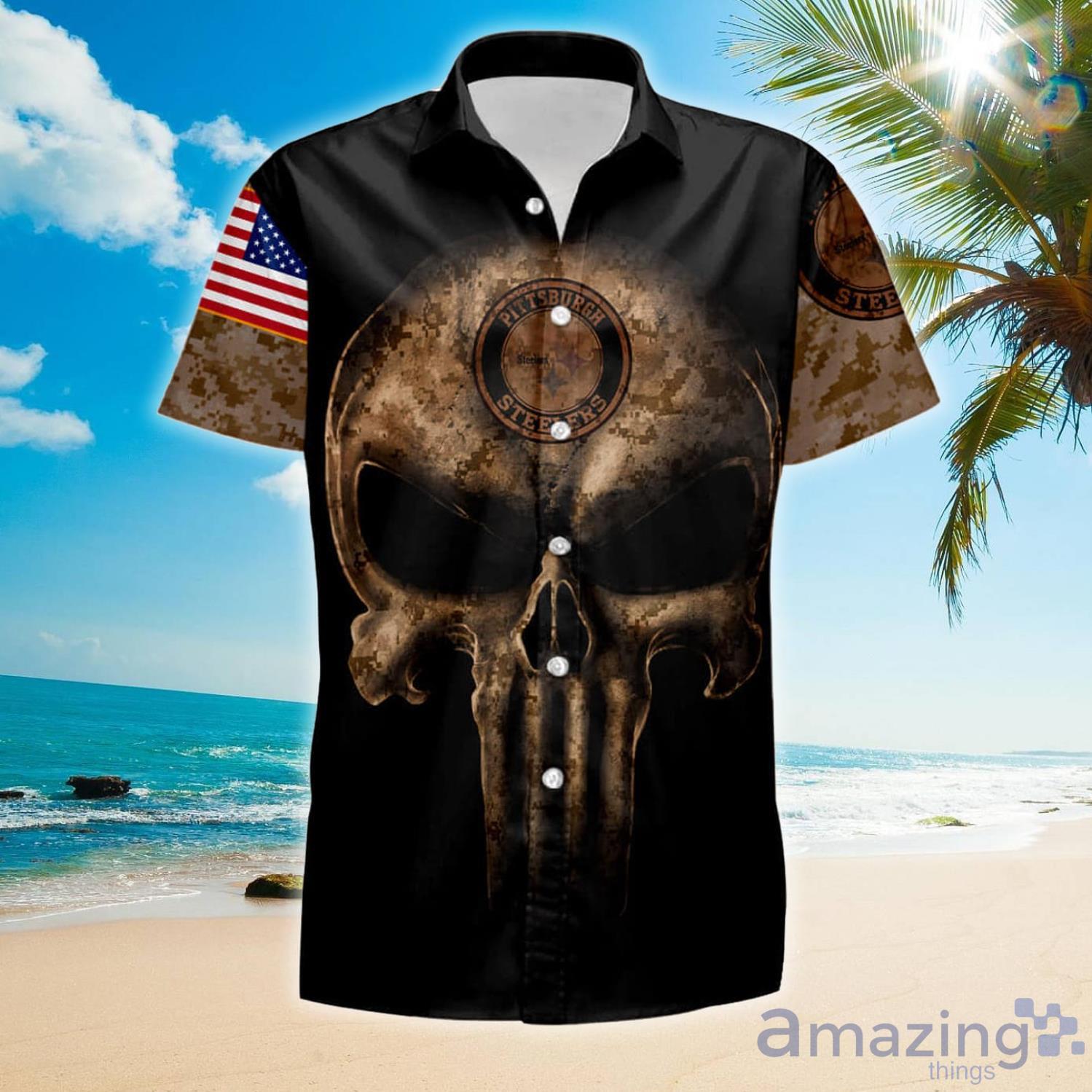 Steelers Tropical Shirt Skull Cheap Steelers Gifts For Men