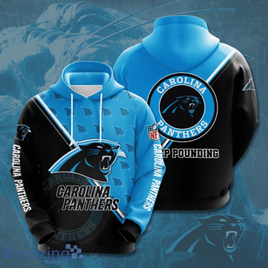 Carolina Panthers 3D design Keep pounding pullover hoodie