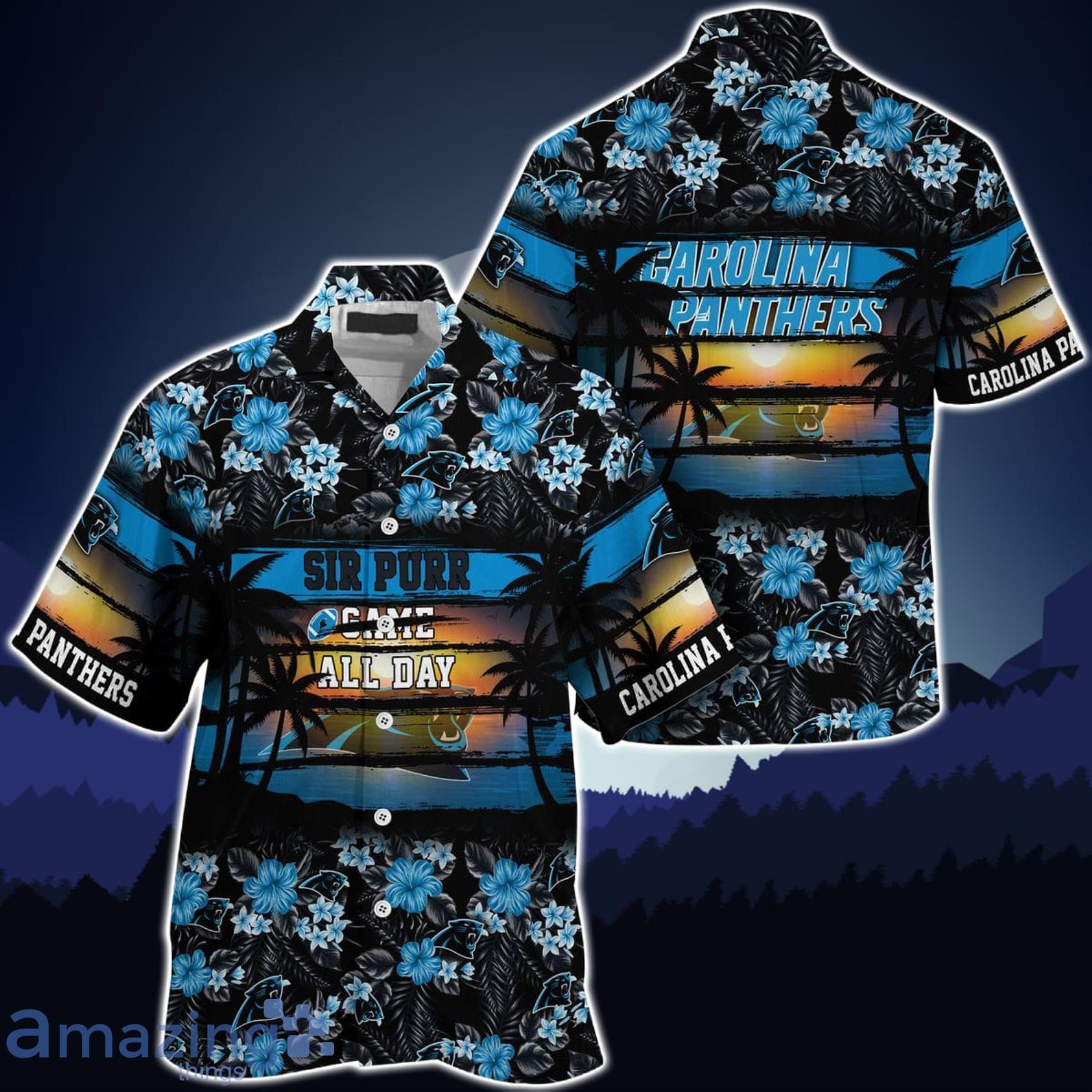 Carolina Panthers NFL Came All Day Flower Hawaiian Shirt Product Photo 1